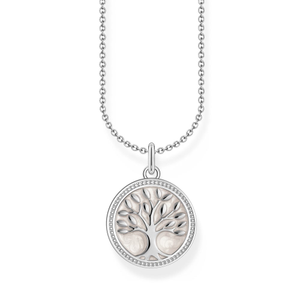 Silver White Tree of Love Necklace