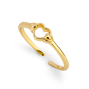 Signature Gold Plated Open Heart Toe Ring