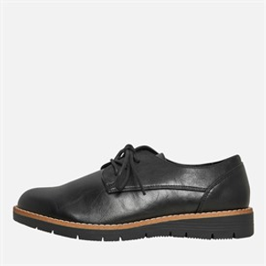 Board Angels Womens Lianne Derby Shoes Black PU