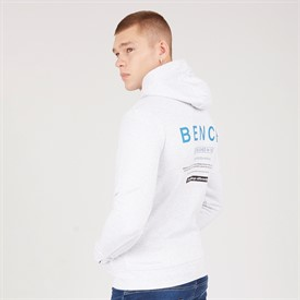 Bench Mens Manti Hoodie Light Grey Marl
