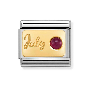 Classic Gold July Birthstone Charm