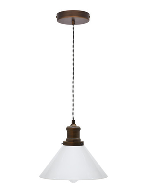Beaulieu Pendant Light Gloss - Antique Bronze - Chalk