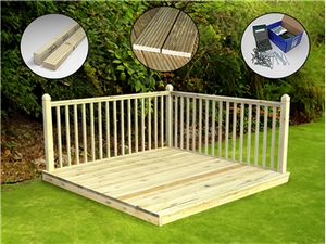 **CLEARANCE** Reject Value Decking Kit 2.4m x 4.8m (With Handrails)
