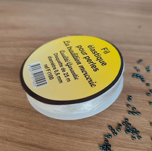 Fil élastique pour perles - Transparent