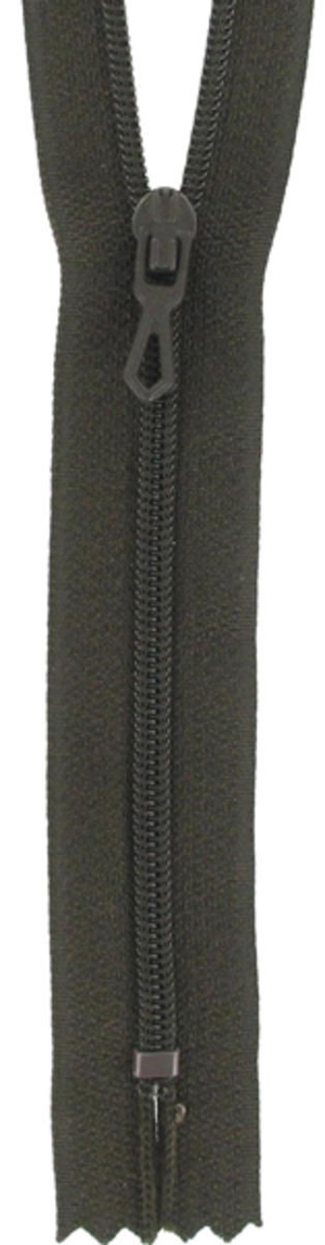 Fermeture éclair nylon - Brou de noix