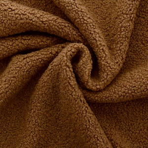 Tissu fourrure bouclette Teddy - Noisette