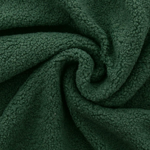 Tissu fourrure bouclette Teddy - Vert foncé