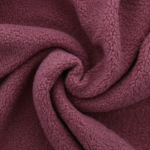 Tissu fourrure bouclette Teddy - Bois de rose
