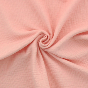 Tissu double gaze de coton - Blush