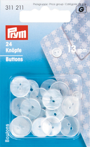 Boutons blouses imitation nacre - 13 mm