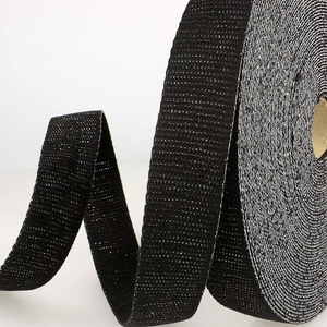 Sangle de sac lurex - Noir et argent