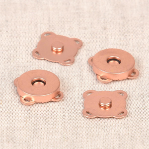 Set de 2 boutons attache magnet 18 mm à coudre - Or rose