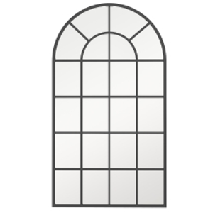 HOMCOM Espejo Decorativo de Pared Moderno Espejo de Pared 65x110 cm Marco de Metal para Salón Entrada Pasillo Negro
