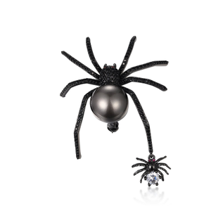 Double Spider Brooch