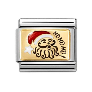 Classic Gold Ho Ho Ho! Santa Claus Charm