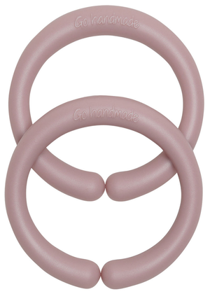 Anneaux de suspension en silicone 60 mm pour accessoires bébés - Rose vintage
