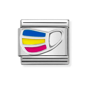 Classic Silver Rainbow Mask Charm