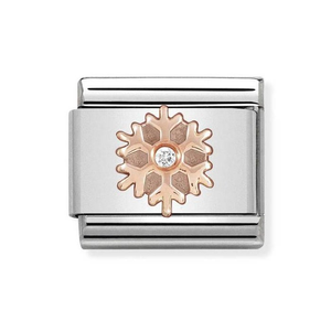 Classic Rose Gold Snowflake Charm