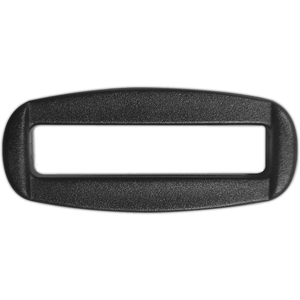 Passant rectangulaire plastique noir 40 mm