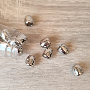 Embout clochette plastique pour cordons - Argent