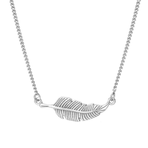 Signature Silver Feather Necklace