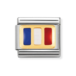 Classic Gold & Enamel France Charm