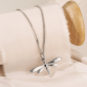 Tempest Meadow Silver Dragonfly Necklace