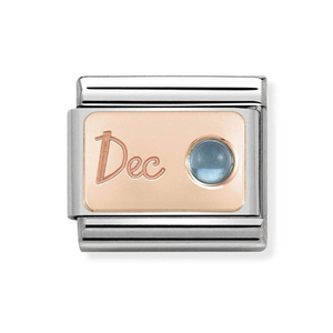 Classic Rose Gold December Birthstone Charm