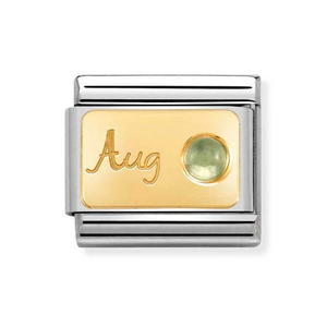 Classic Gold August Birthstone Charm