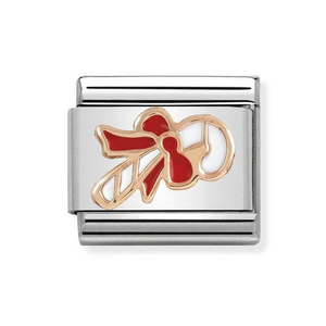 Classic Rose Gold Candy Cane Charm