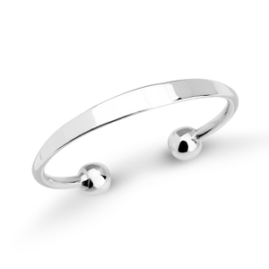 Signature Children's Silver Flat Torque Bangle