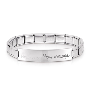 Polished Steel Trend Setter Handwriting Bracelet