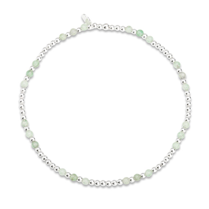 Signature Silver Mini Green Jade Trio IMERAKI Bracelet