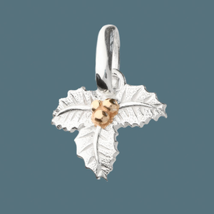 Tempest Silver December Birth Flower Holly Pendant Charm