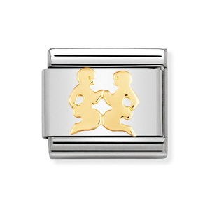 Classic Gold Gemini Symbol Charm