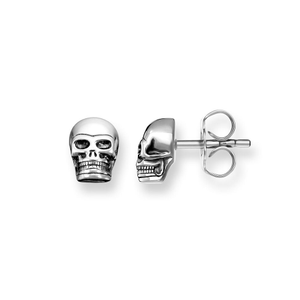 Rebel at Heart Silver Skull Earrings