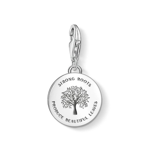 Classic Silver Strong Roots Disc Charm