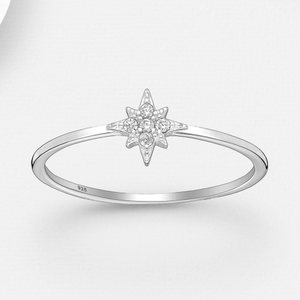 Signature Silver CZ Northern Star Ring
