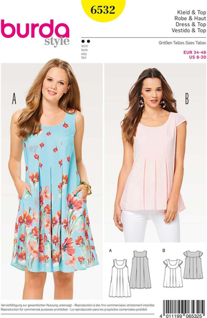 Patron de robe et haut - Burda 6532