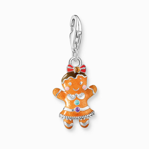 Classic Silver Gingerbread Girl Charm