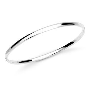 Signature Silver Plain Solid Bangle