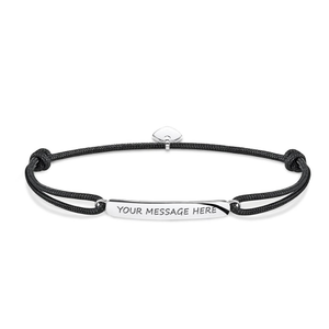 Rebel Black Engravable Bracelet