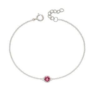 Signature Silver October Birthstone Crystal Bracelet