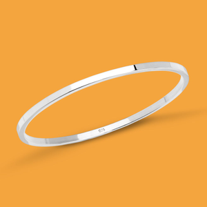 Portrait Identity Silver 3mm Closed Bangle