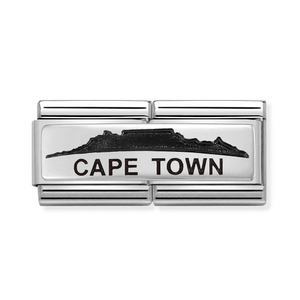 Classic Silver Cape Town Skyline Double Charm
