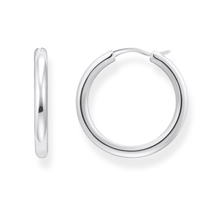 Silver Large Creole Hoop Earrings