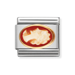 Classic Gold Cameo Oval Charm