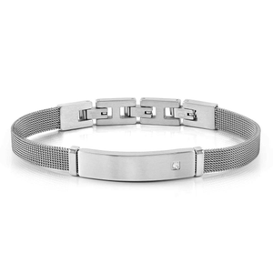 #Sealover Stainless Steel White CZ Mesh Bracelet