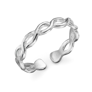 Signature Silver Twisted Openwork Toe Ring