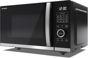 SHARP YC-QG254AU-B Digital Flatbed Microwave Oven with Grill 25L 900W Black